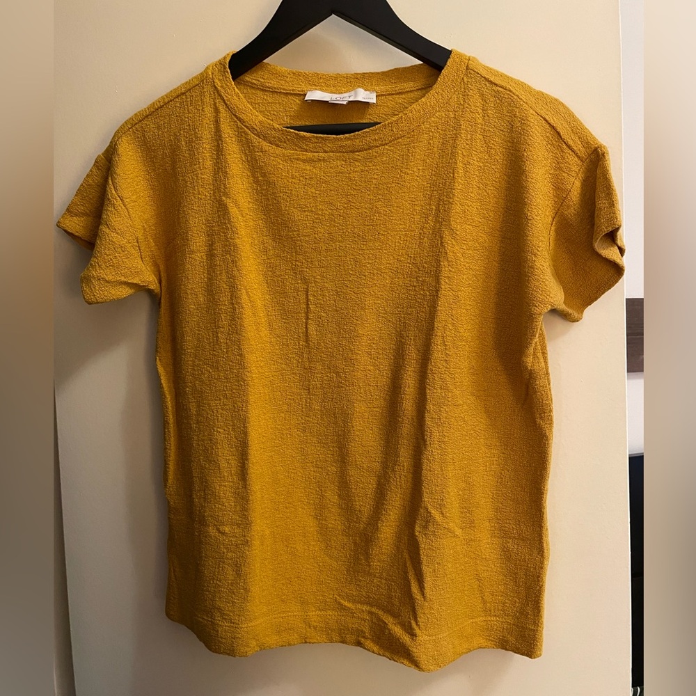 NWOT LOFT mustard yellow top, size XXSP